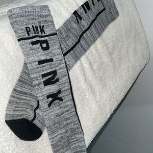 Pink socks grey black PINK VICTORIA SECRET